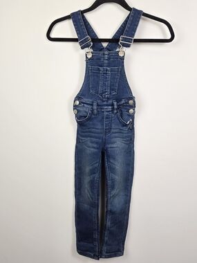 Silver Jeans Dark Blue Denim Overalls 5T Soft Skinny Leg Coveralls Snap Buttons